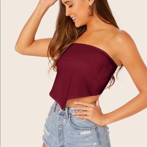Solid Bandana Crop Top